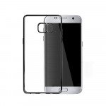 Wholesale Galaxy Note FE / Note Fan Edition / Note 7 Crystal Clear Electroplate Hybrid Soft Case (Black)